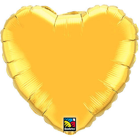 18" Metallic Gold Heart Foil Balloon