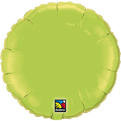 18" Lime Green Round Foil Balloon