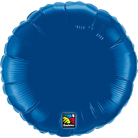 18" Dark Blue Round Foil Balloon