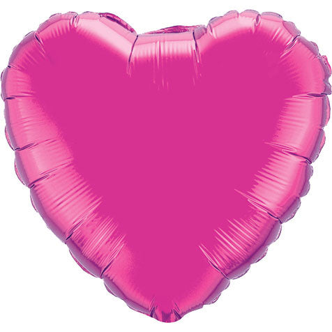 18" Magenta Heart Foil Balloon
