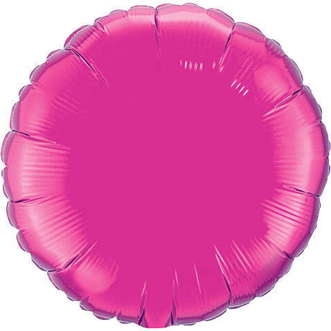 18" Magenta Round Foil Balloon