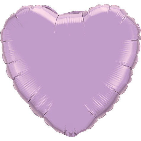 18" Pearl Lavender Heart Foil Balloon